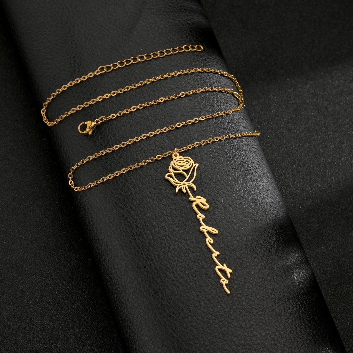Collier « Jardin de Vie » – Le nom et la fleur qui racontent son histoire (Personnalisé)