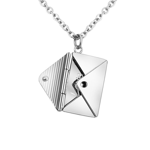 Collier avec Pendentif Enveloppe Personnalisé - Preuve d'Amour