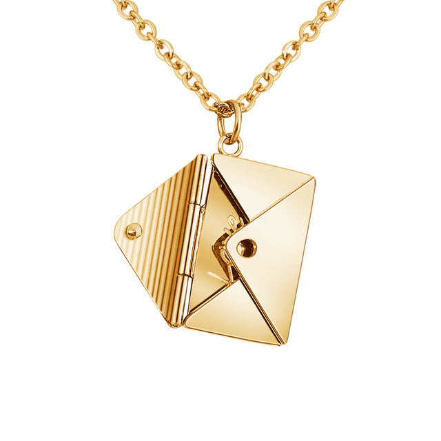 Collier avec Pendentif Enveloppe Personnalisé - Preuve d'Amour