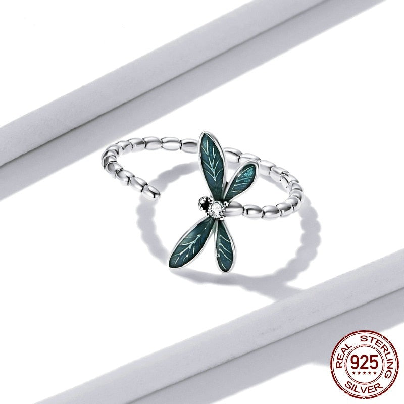 Anillo Libélula Ajustable - Plata 925