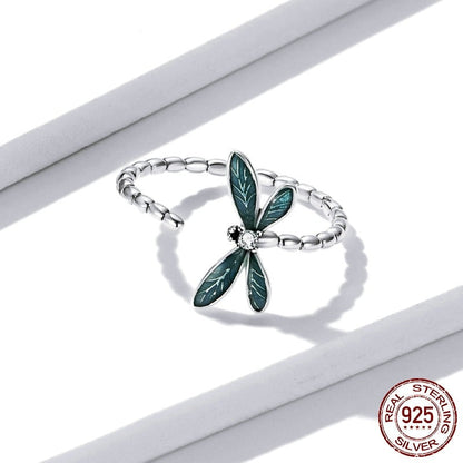 Anillo Libélula Ajustable - Plata 925