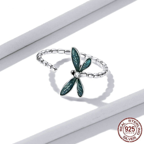 Anillo Libélula Ajustable - Plata 925