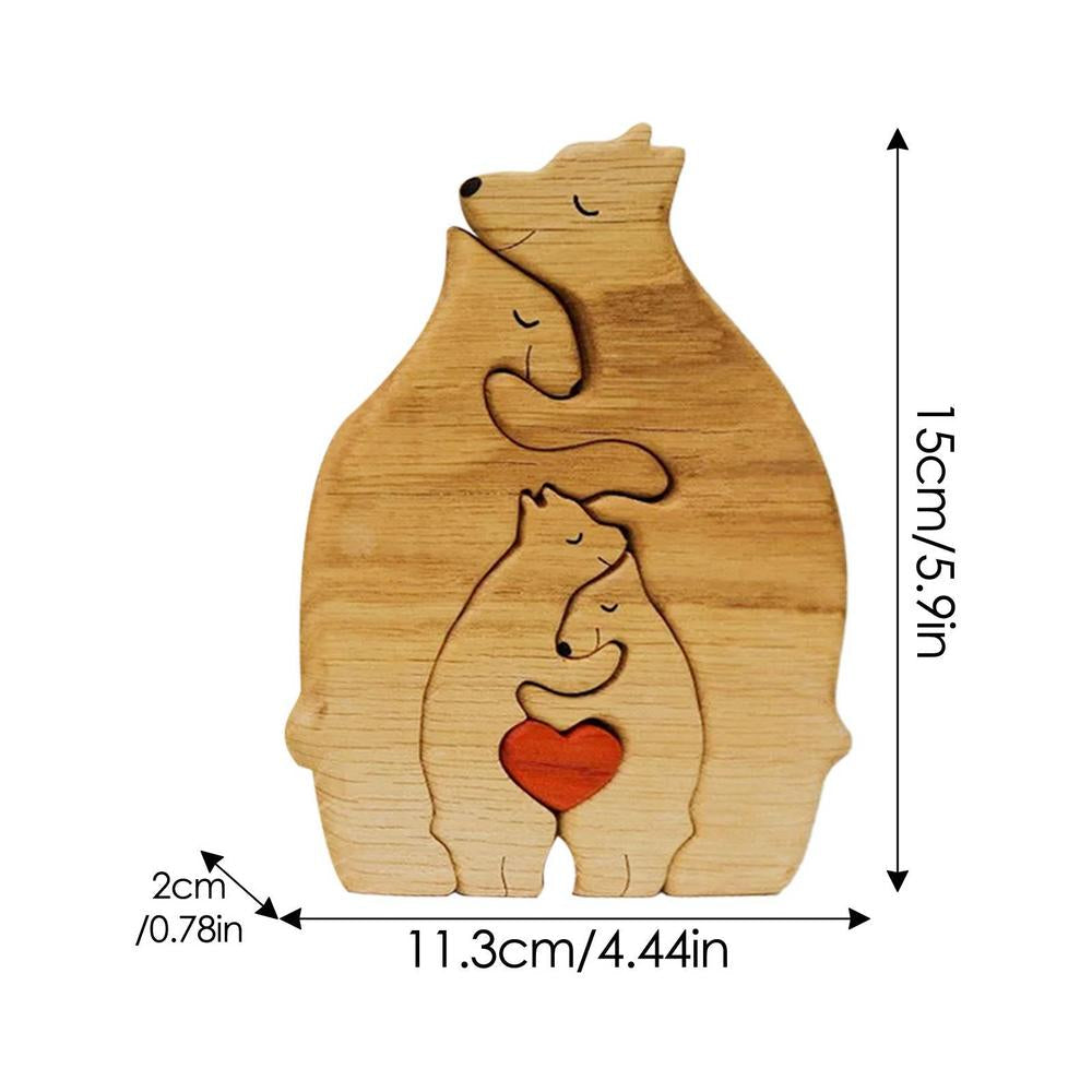 Sculpture « Famille d'ours » – L'étreinte qui nous unit (Bois sur mesure 🐻)